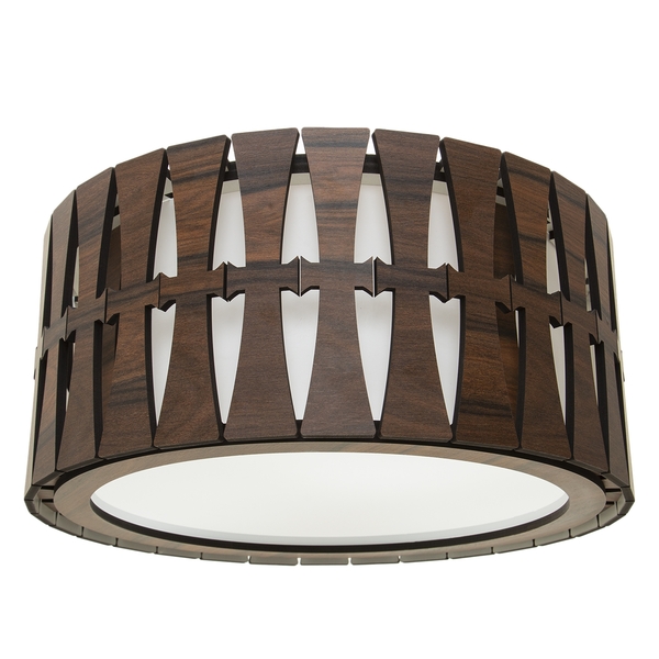 Luminária Decorativa Madeira Plafon Maracaju 45cm Pau Ferro