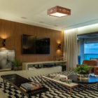 Luminária Decorativa Madeira Plafon Maresias Nog 20cm Pau Fer