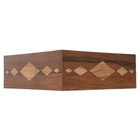 Luminária Decorativa Madeira Plafon Maresias Nog 30cm Pau Fer