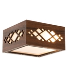 Luminária Decorativa Madeira Plafon Pipa 30cm Pau Ferro