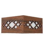 Luminária Decorativa Madeira Plafon Pipa 40cm Pau Ferro