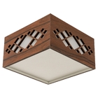 Luminária Decorativa Madeira Plafon Pipa Lite 20cm Pau Ferro