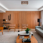 Luminária Decorativa Madeira Plafon Porto Belo Quad 30cm Pau