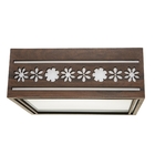 Luminária Decorativa Madeira Plafon Porto Belo Quad 30cm Pau