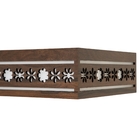 Luminária Decorativa Madeira Plafon Porto Belo Quad 30cm Pau