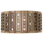 Luminária Decorativa Madeira Plafon Porto Belo Red 25cm Nogue