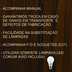 Luminária Decorativa Madeira Plafon Porto Belo Red 45cm Nogue