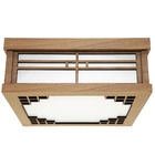 Luminária Decorativa Madeira Plafon Quadrado Itapuã 25cm Frei