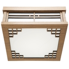 Luminária Decorativa Madeira Plafon Quadrado Itapuã 25cm Frei