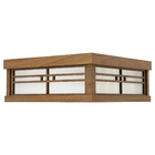 Luminária Decorativa Madeira Plafon Quadrado Itapuã 25cm Frei