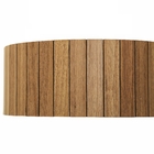 Luminária Decorativa Madeira Plafon Redondo Dunas 35cm Amendo