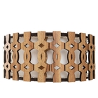 Luminária Decorativa Madeira Plafon Redondo Encantadas 25cm N