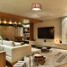 Luminária Decorativa Madeira Plafon Redondo Encantadas 45cm N