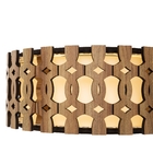 Luminária Decorativa Madeira Plafon Redondo Encantadas 45cm N