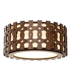 Luminária Decorativa Madeira Plafon Redondo Encantadas 45cm P