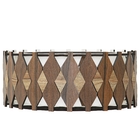 Luminária Decorativa Madeira Plafon Redondo Guarapari 25cm Pa