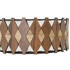 Luminária Decorativa Madeira Plafon Redondo Guarapari 25cm Pa