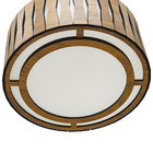 Luminária Decorativa Madeira Plafon Redondo Guaritá 25cm Frei