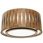 Luminária Decorativa Madeira Plafon Redondo Guaritá 25cm Frei