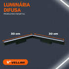 Luminária Difusa Angular 90° Trilho Magnético 30x30cm 20w