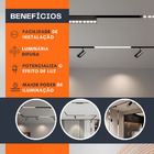 Luminária Difusa Linear Smart Wifi 20w 60cm Trilho Magnético