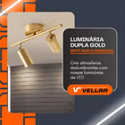 Luminária Dupla Led Spot Teto Gold + Lâmpadas Gu10 Luz Neutra
