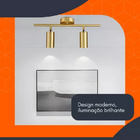 Luminária Dupla Led Spot Teto Gold + Lâmpadas Gu10 Luz Neutra