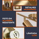 Luminária Dupla Led Spot Teto Gold + Lâmpadas Gu10 Luz Neutra