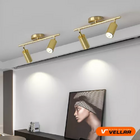 Luminária Dupla Led Spot Teto Gold + Lâmpadas Gu10 Luz Quente