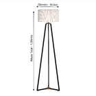 Luminária Eiffel De Chão Abajur De Piso Com Cúpula  Bege Redo