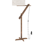 Luminaria Elegance De Chão Abajur Pés De Madeira Retrô Ajusta