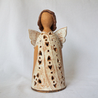 Luminária Em Cerâmica Com Pintura Patina 26cm