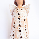 Luminária Em Cerâmica Com Pintura Patina 26cm