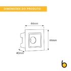 Luminária Embutir Downlight Preto Led 2700k Brilia 303645