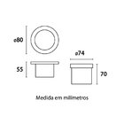 Luminária Embutir Solo Dresden Cromado Led 3w 3000k Bivolt