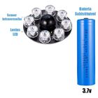 Luminaria Energia Solar Camera Falsa Painel Recarregavel Sens