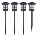 Luminaria Energia Solar Espeto Kit 4 Unid Jardim Oriental Ilu