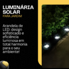 Luminária Espeto Led Jardim Solar Redonda Ip65 Grama Chão Ilu
