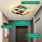 Luminaria Estilo Plafon Pendente para Teto ou Parede Quadrado