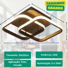 Luminaria Estilo Plafon Pendente para Teto ou Parede Quadrado