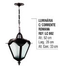 Luminária Externa E Interna Romana Com Corrente Em Alumínio