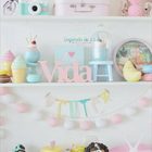 Luminária Fio Cordão De Luz De 20 Bolas Cormilu Branco E Rosa