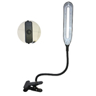 Luminária Flexível 24 Leds Com Clipe Prendedor De Mesa Preto