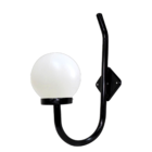 Luminária Globo Braço Curvo De Parede Alumínio Preto 56x20cm