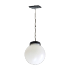 Luminária Globo De Teto Alumínio Fundido Preto 30x20cm