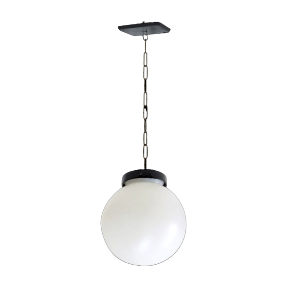 Luminária Globo De Teto Alumínio Fundido Preto 30x20cm Leroy Merlin