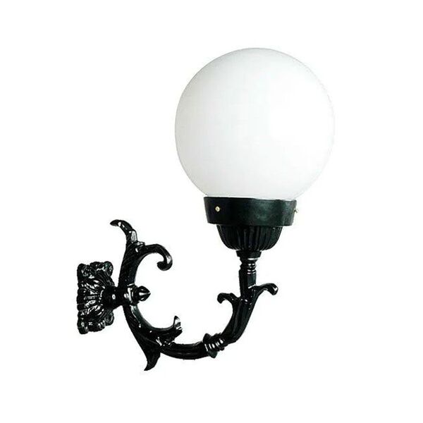 Luminária Globo Grande Com Braço Externa/interna Em Alumínio