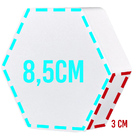 Luminaria Hexagonal Colorido  Led Controle Remoto Rgb 3 Unida