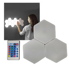 Luminaria Hexagonal Controle Remoto  Rgb Led 3 Unidades Color