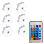 Luminaria Hexagonal Led Controle Remoto Rgb 6 Unidades Colori